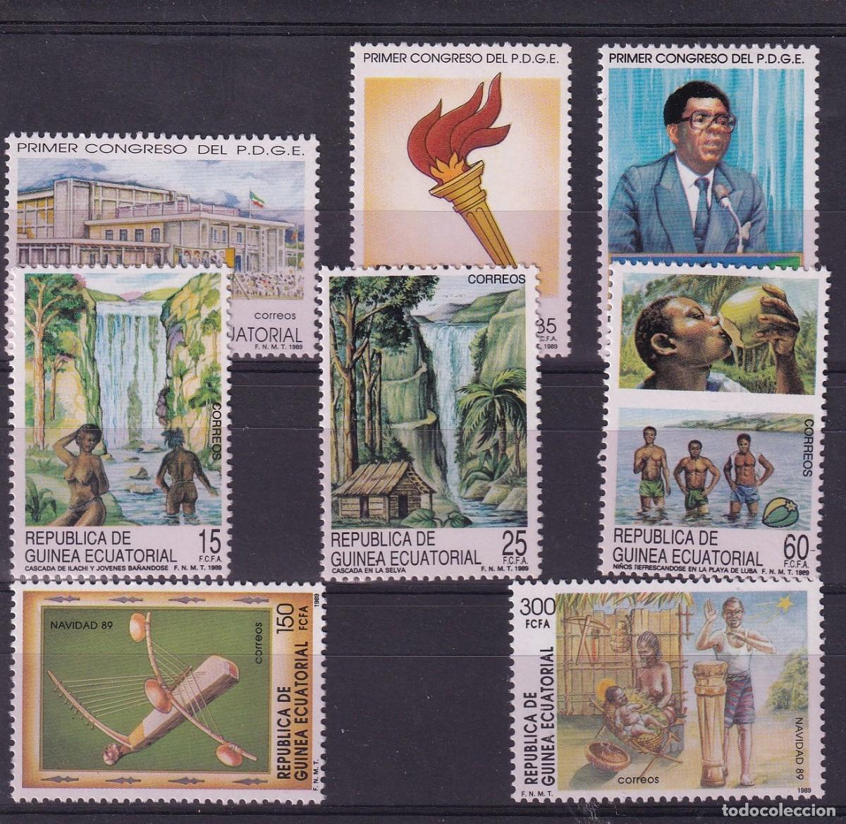 Stamps: Sellos GUINEA ECUATORIAL a&ntilde;o 1989 COMPLETO EDIFIL 112/119** en NUEVO v.c. 4.35 &euro;