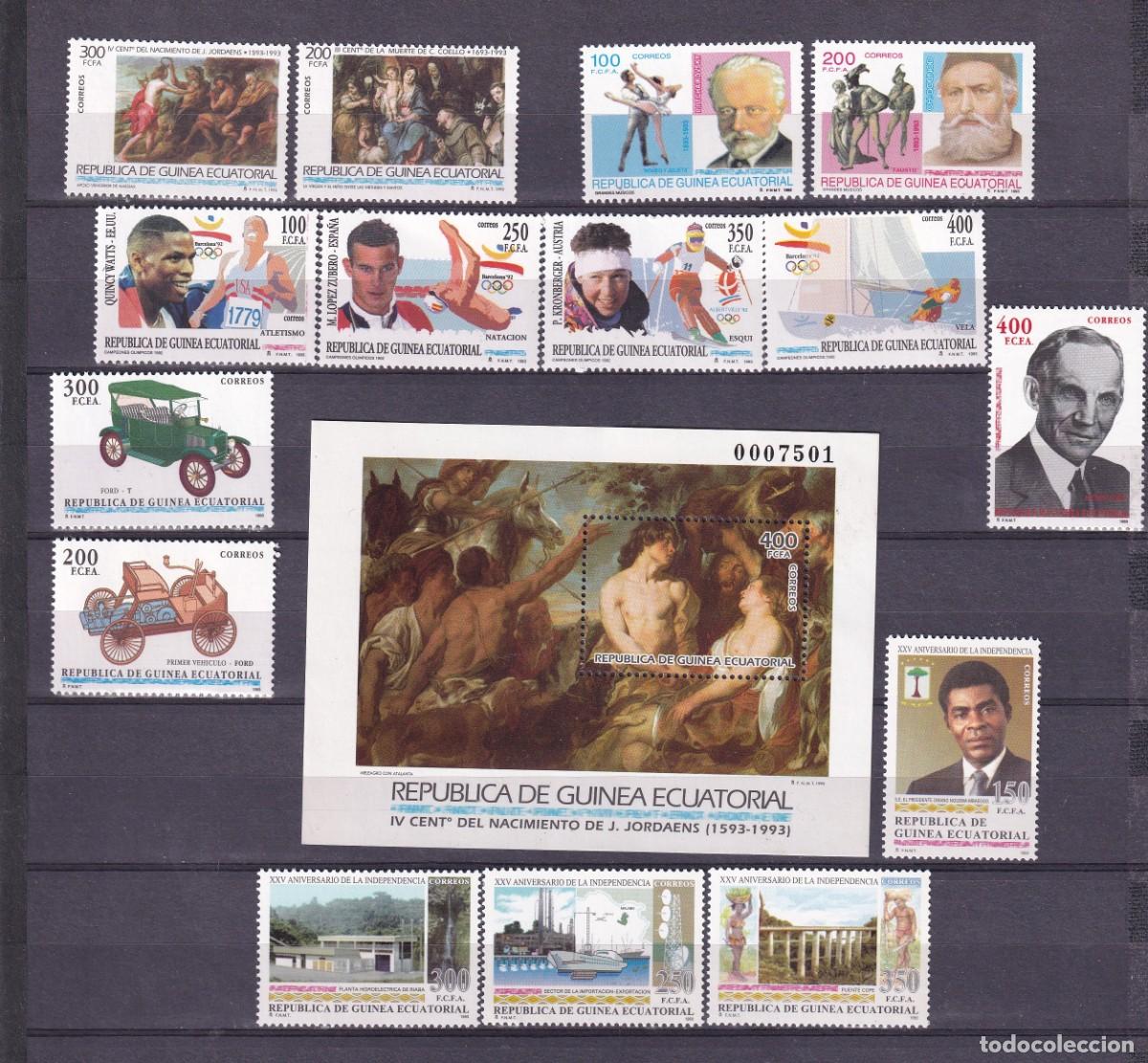 Stamps: Sellos GUINEA ECUATORIAL a&ntilde;o 1993** COMPLETO en NUEVO