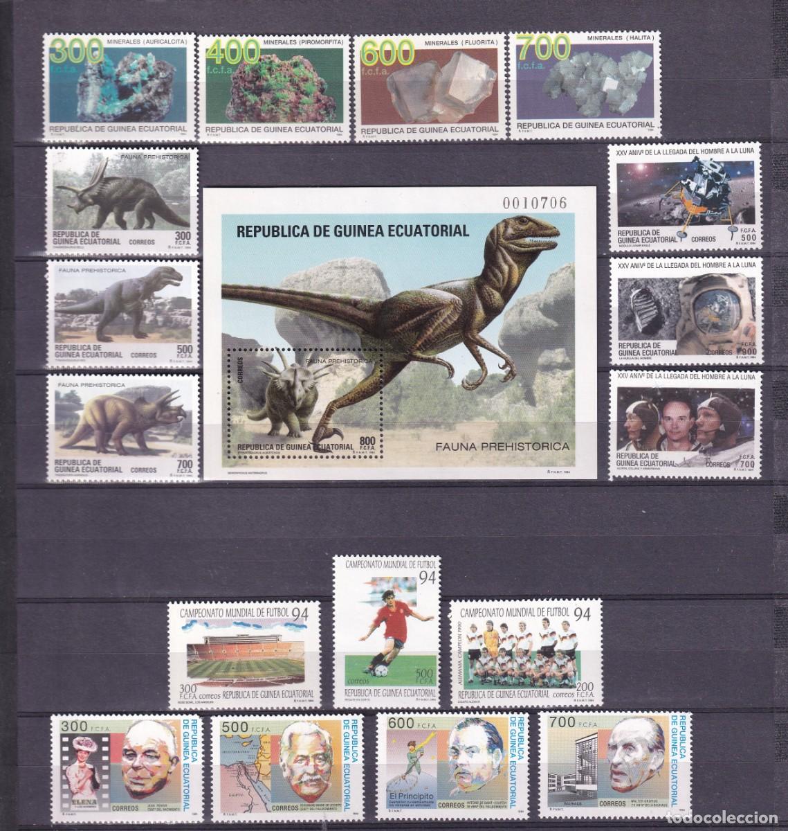 Stamps: Sellos GUINEA ECUATORIAL a&ntilde;o 1994 COMPLETO EDIFIL 178/195** en NUEVO v.c. 61.75 &euro;