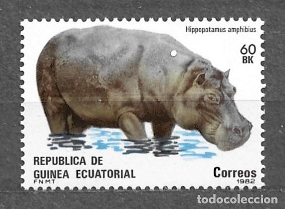 Sellos: Guinea Ecuatorial 1983 - Hippopotamus (Hippopotamus amphibius) - Edi:GQ 40 - D6