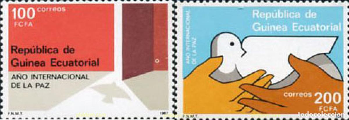 Sellos: 190392 MNH GUINEA ECUATORIAL 1987 A&Ntilde;O INTERNACIONAL DE LA PAZ