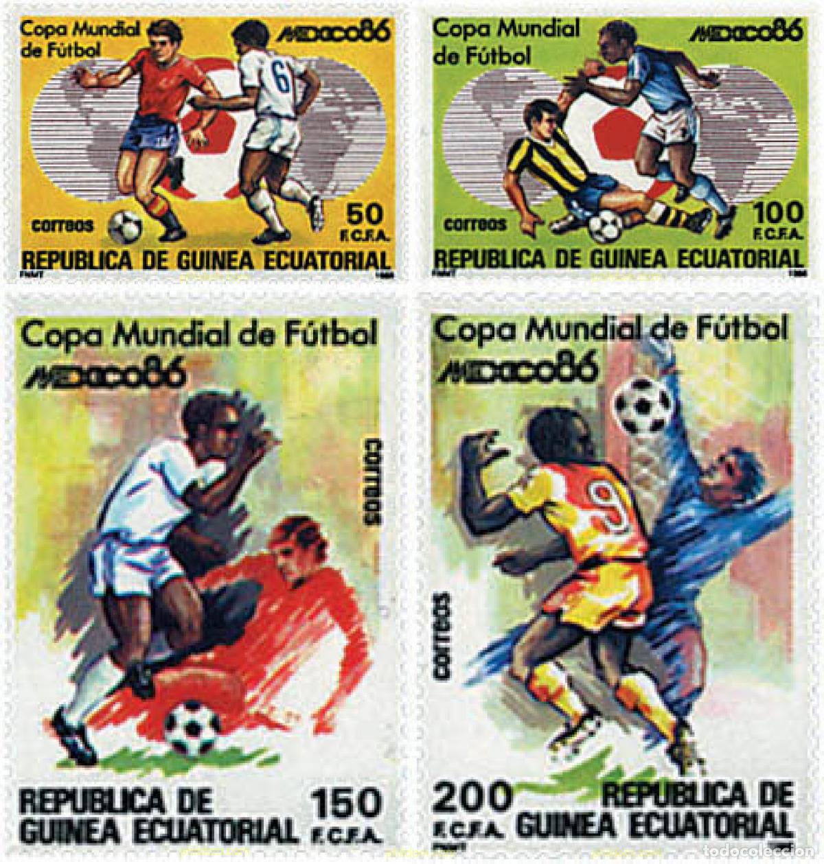 Sellos: 76296 MNH GUINEA ECUATORIAL 1986 COPA DEL MUNDO DE FUTBOL. MEXICO-86