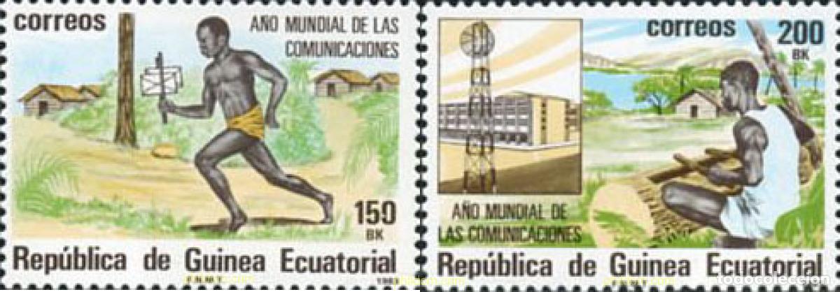 Sellos: 190436 MNH GUINEA ECUATORIAL 1983 A&Ntilde;O MUNDIAL DE LAS COMUNICACIONES