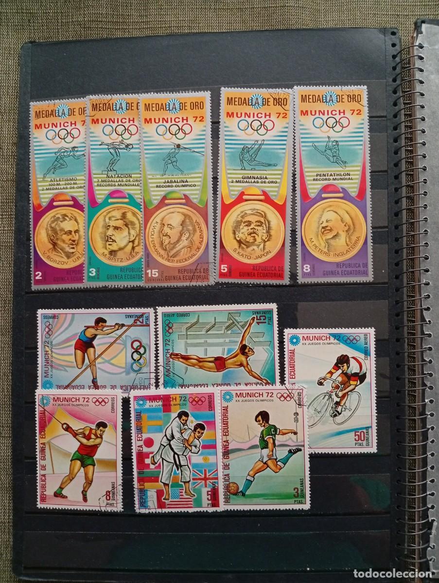Sellos: Guinea Ecuatorial Juegos Ol&iacute;mpicos 1972. Lote de 18 sellos Munich Sapporo