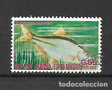Sellos: Peces: rhodeus de Guinea Ecuatorial, sello a&ntilde;o 1975
