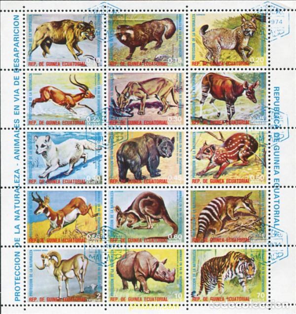 Sellos: 673135 USED GUINEA ECUATORIAL 1974 FAUNA