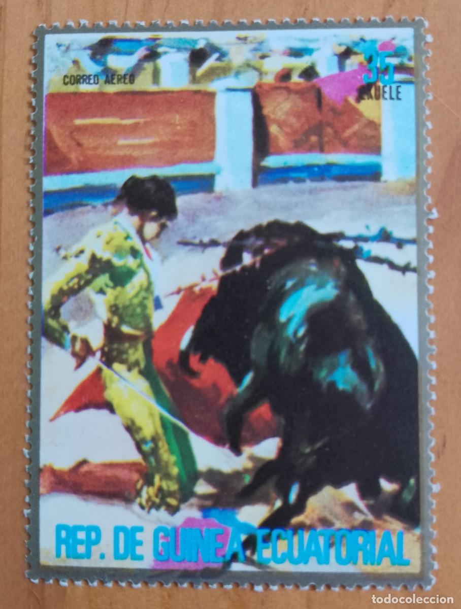 Sellos: GUINEA ECUATORIAL - 35 EKUELE - TOROS - VER DESCRIPCI&Oacute;N