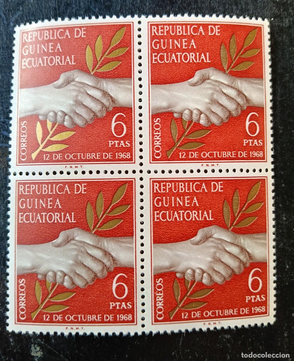 Briefmarken: 1968 - GUINEA ECUATORIAL REPUBLICA - 4 SELLOS DIA DE LA INDEPENDENCIA