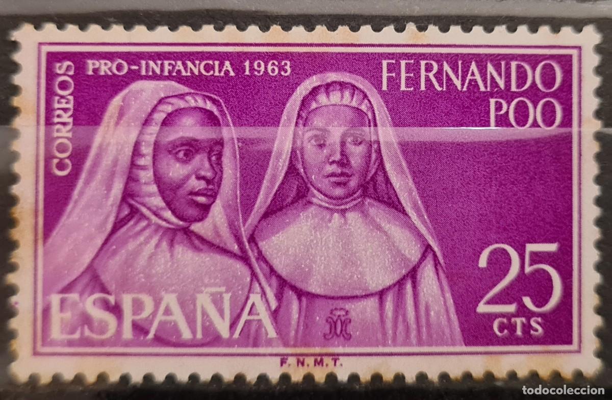 Sellos: Sello de Fernando Poo 1963: pro-infancia