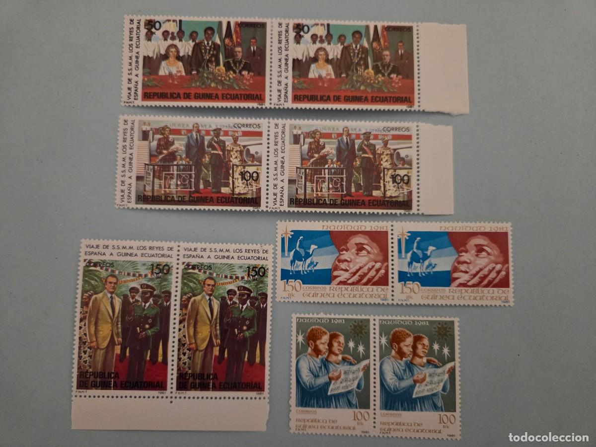 Sellos: 5 parejas de sellos republica de Guinea Ecuatorial 1981