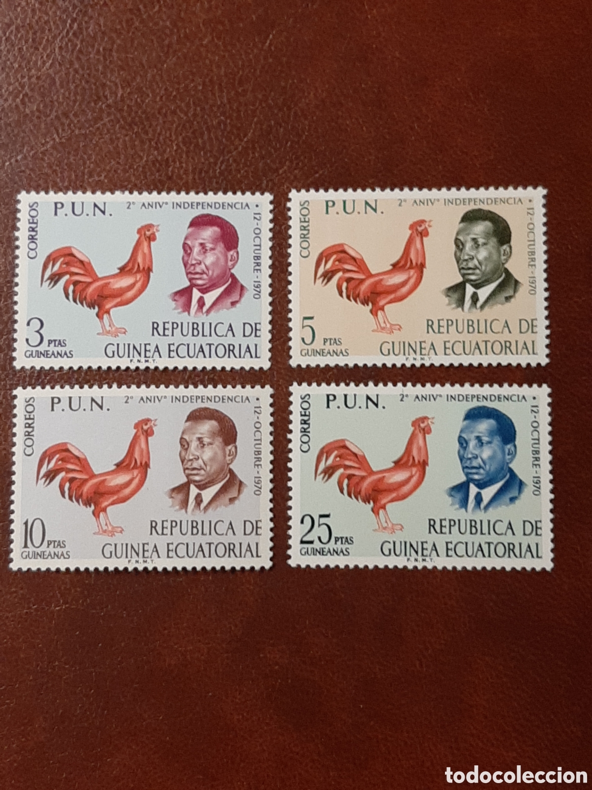 Sellos: II Aniversario Independencia. Edifil 11/14. A&ntilde;o 1970.
