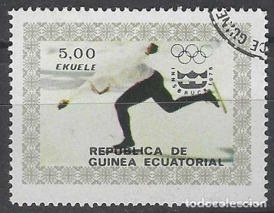 Sellos: GUINEA ECUATORIAL 1976 - DEPORTES, PATINAJE DE VELOCIDAD - USADO