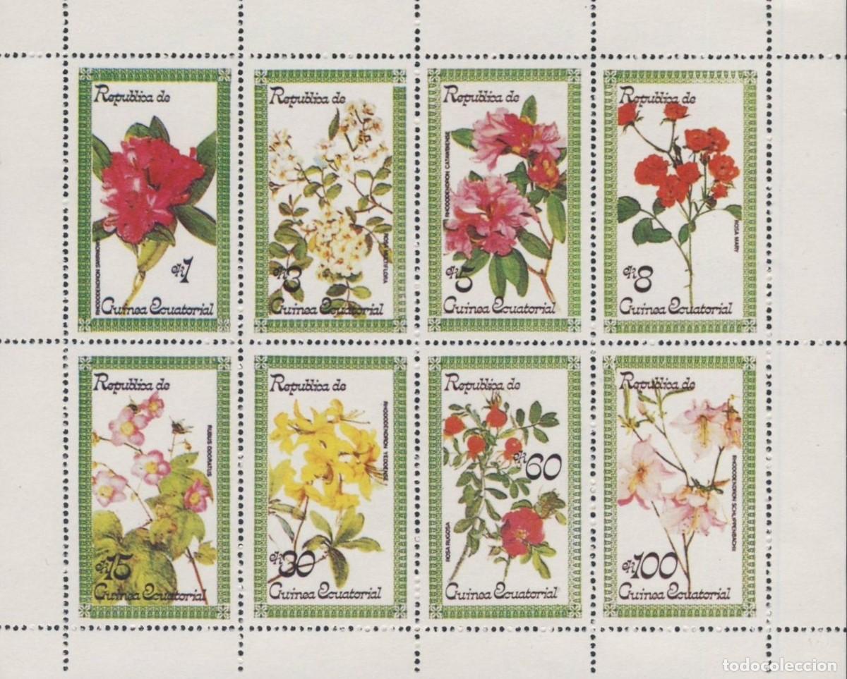 Sellos: GUINEA ECUATORIAL 1979 SHEET MNH FLORES FLOWERS FLEURS BLUMEN FIORI