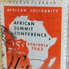 Selos: SELLO LIBERIA 1963 › MAPA DE ÁFRICA 25 CÉNTIMO DE LIBERIA. Lote 321233618