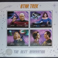 Sellos: LIBERIA 2019 SHEET MNH STAR TREK THE NEXT GENERATION SERIES TV