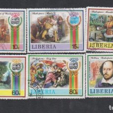 Selos: LOTE (45) SELLOS LIBERIA LITERATURA TEATRO. Lote 346329473