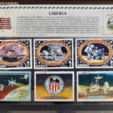 Sellos: LOTE DE 6 SELLOS, VINTAGE DE LIBERIA, SERIE APOLO 14 MISIONES ESPACIALES,