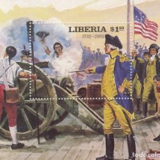 Sellos: HB86 - LIBERIA 1982 - HB 99 ** NUEVA SIN FIJASELLOS - BATALLA DE YORKTOWN
