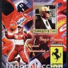 Sellos: LIBERIA 2006 SHEET USED MNH ENZO FERRARI SCHUMACHER AUTOMOVILES COCHES CARS VOITURES AUTOMOBILES. Lote 362921725