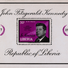 Sellos: LIBERIA 1964 SHEET MNH JFK JOHN FITZGERALD KENNEDY PRESIDENTS PRESIDENTES. Lote 365128696