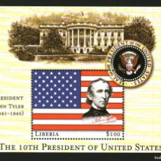 Sellos: LIBERIA 2001 SHEET MNH JOHN TYLER PRESIDENTS UNITED STATES PRESIDENTES DE ESTADOS UNIDOS. Lote 365262046