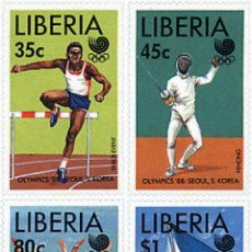 Sellos: 726571 HINGED LIBERIA 1988 24 JUEGOS OLIMPICOS VERANO SEUL 1988