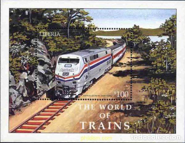 Sellos: 218670 MNH LIBERIA 2001 EL MUNDO DE LOS TRENES