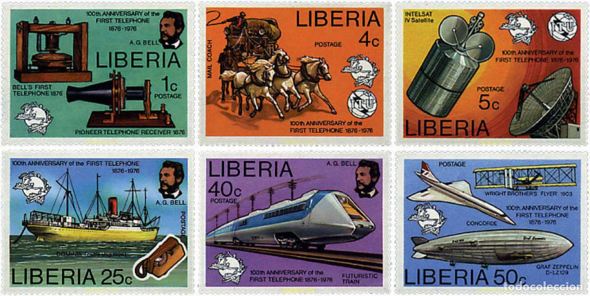 Sellos: 55685 MNH LIBERIA 1976 CENTENARIO DEL TELEFONO