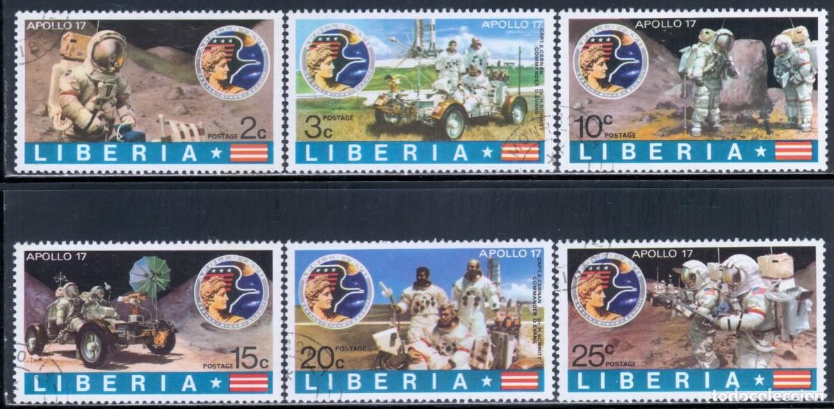 Sellos: LIBERIA 1973 SERIE 6 STAMPS USED MNH APOLLO 17 NASA ASTRONAUTAS ASTRONAUTS ESPACIO SPACE ESPACE