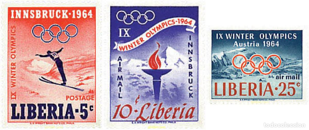Briefmarken: 71111 MNH LIBERIA 1963 9 JUEGOS OLIMPICOS DE INVIERNO. INNSBRUCK 1964