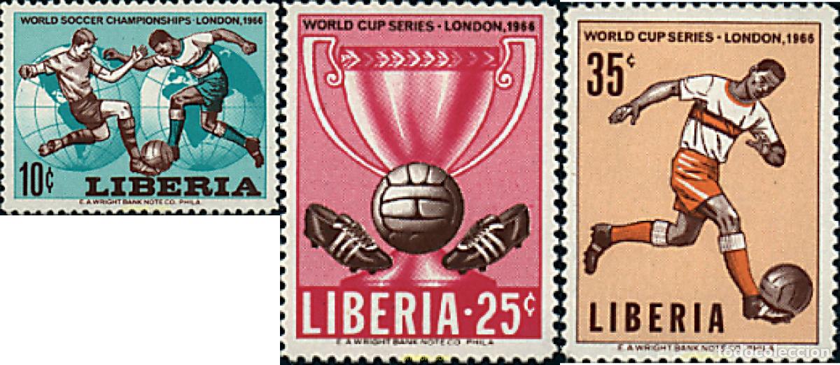 Sellos: 27555 MNH LIBERIA 1966 COPA DEL MUNDO DE FUTBOL. INGLATERRA-66