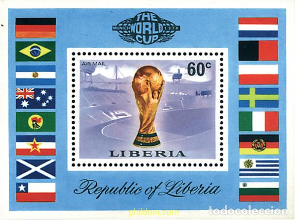 Sellos: 79349 MNH LIBERIA 1974 COPA DEL MUNDO DE FUTBOL. ALEMANIA-74