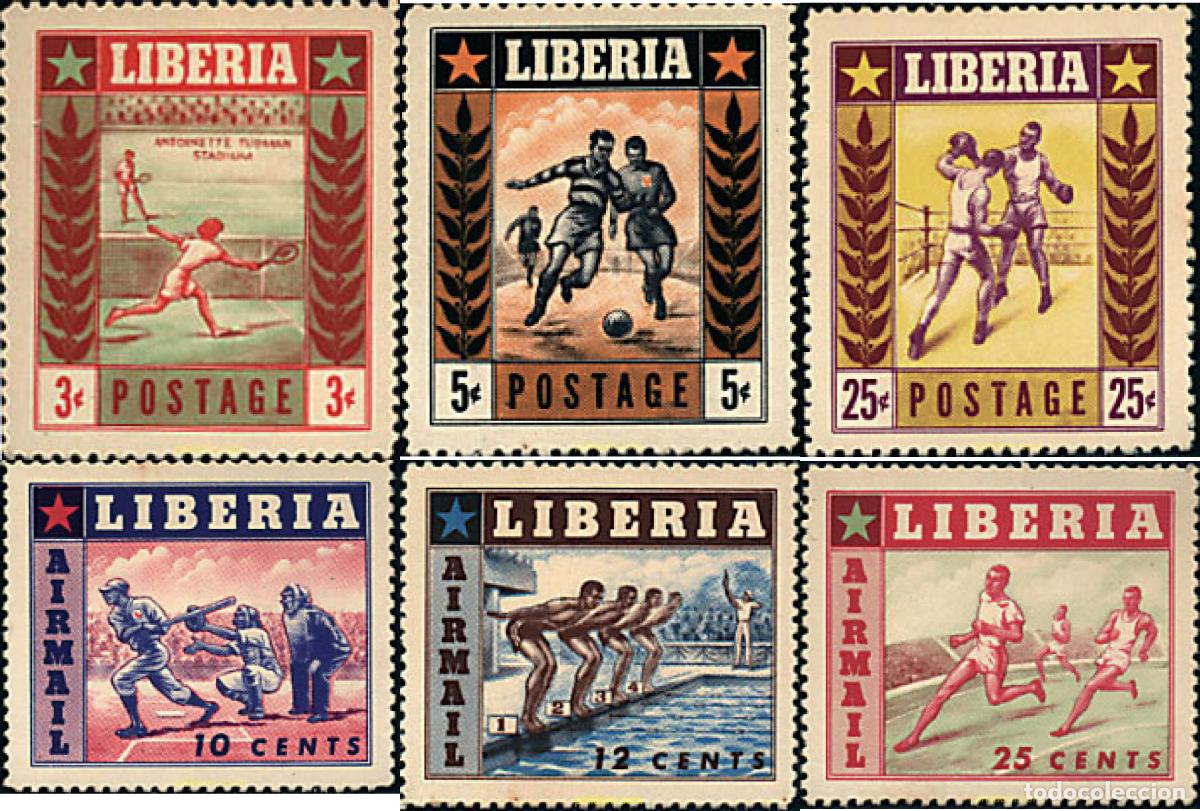 Sellos: 231996 HINGED LIBERIA 1955 DEPORTES