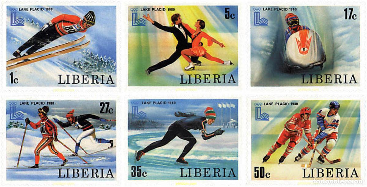 Selos: 71249 MNH LIBERIA 1980 13 JUEGOS OLIMPICOS INVIERNO LAKE PLACID 1980