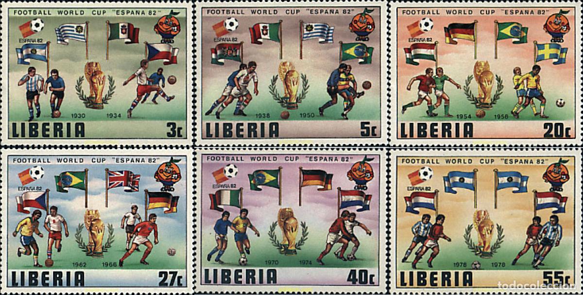 Sellos: 71080 MNH LIBERIA 1981 COPA DEL MUNDO DE FUTBOL. ESPA&Ntilde;A-82