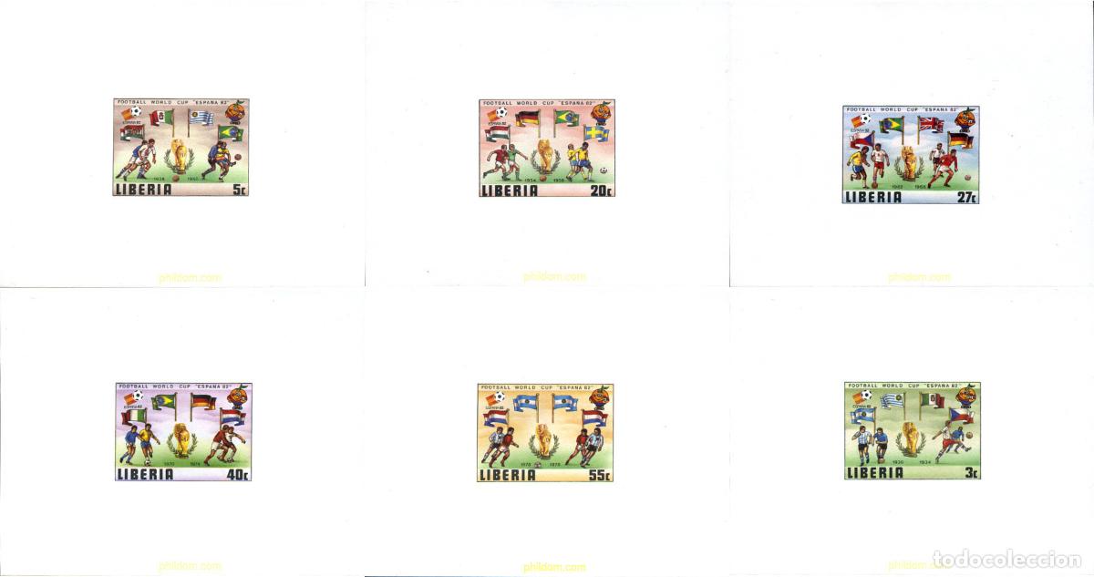 Sellos: 272176 MNH LIBERIA 1981 COPA DEL MUNDO DE FUTBOL. ESPA&Ntilde;A-82