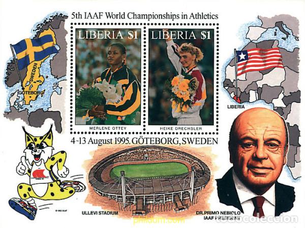 Stamps: 94561 MNH LIBERIA 1995 CAMPEONATO DEL MUNDO DE ATLETISMO