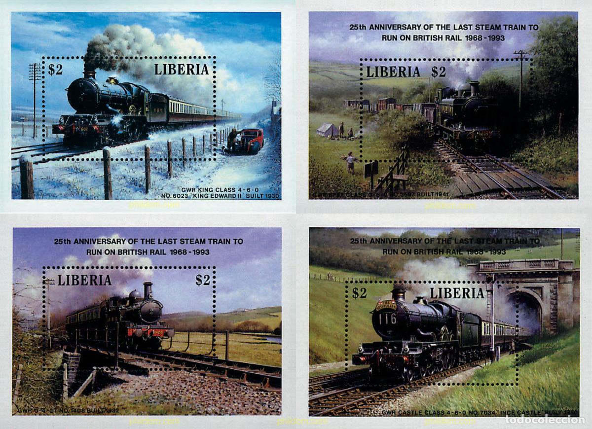 Briefmarken: 71069 MNH LIBERIA 1988 LOCOMOTORAS