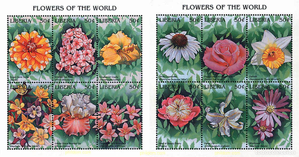 Sellos: 292712 MNH LIBERIA 1997 FLORES DEL MUNDO