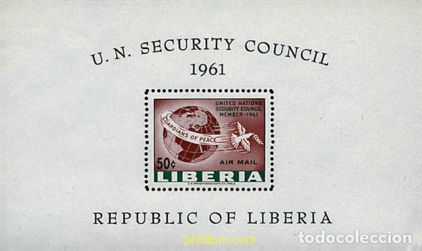 Sellos: 32190 MNH LIBERIA 1961 ENTRADA EN EL CONSEJO DE SEGURIDAD DE LAS NACIONES UNIDAS
