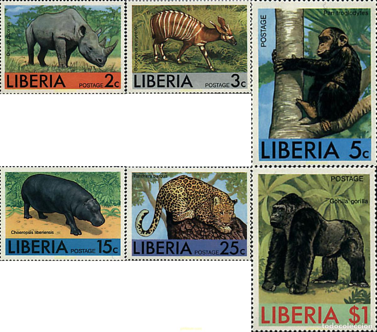 Sellos: 68646 MNH LIBERIA 1976 FAUNA