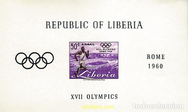 Sellos: 54387 MNH LIBERIA 1960 17 JUEGOS OLIMPICOS VERANO ROMA 1960