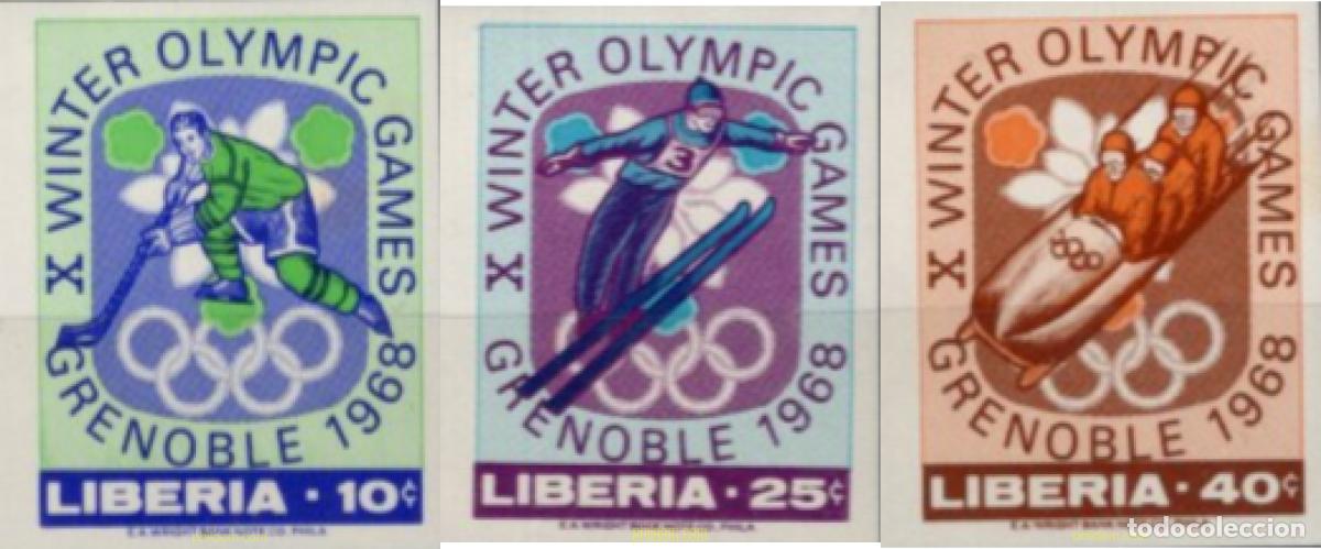 Sellos: 16095 MNH LIBERIA 1967 10 JUEGOS OLIMPICOS INVIERNO GRENOBLE 1968