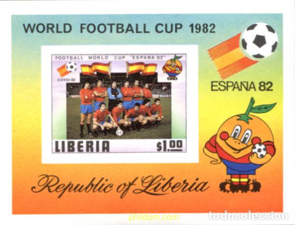 Sellos: 13600 MNH LIBERIA 1981 COPA DEL MUNDO DE FUTBOL. ESPA&Ntilde;A-82