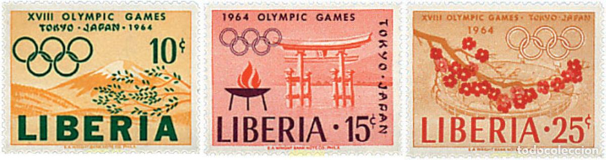 Sellos: 94557 MNH LIBERIA 1964 18 JUEGOS OLIMPICOS VERANO TOKIO 1964