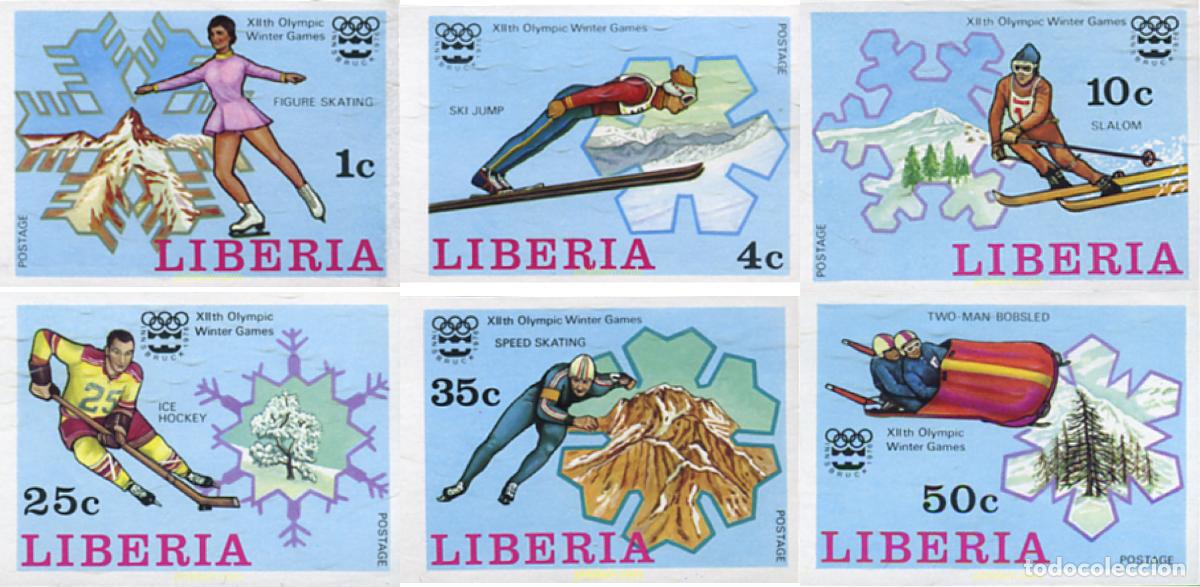 Sellos: 16290 MNH LIBERIA 1976 12 JUEGOS OLIMPICOS INVIERNO INNSBRUCK 1976