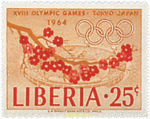 Sellos: 267116 MNH LIBERIA 1964 18 JUEGOS OLIMPICOS VERANO TOKIO 1964