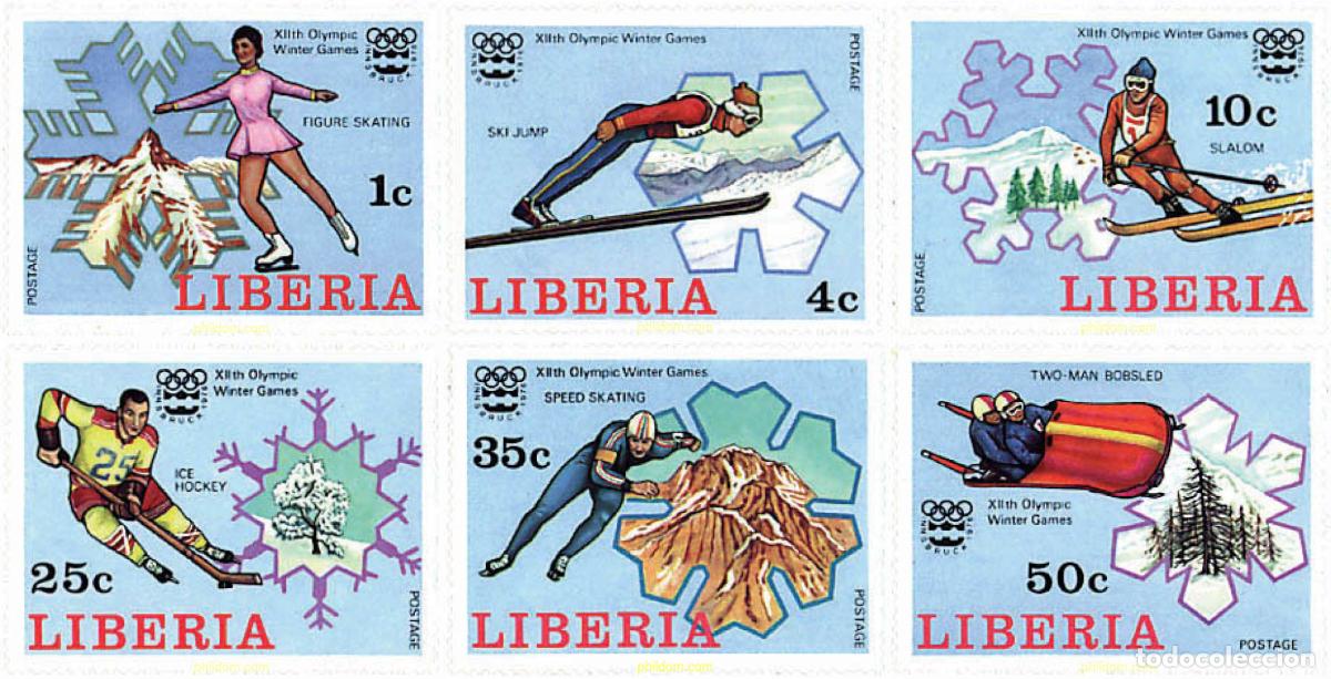 Sellos: 71116 MNH LIBERIA 1976 12 JUEGOS OLIMPICOS INVIERNO INNSBRUCK 1976