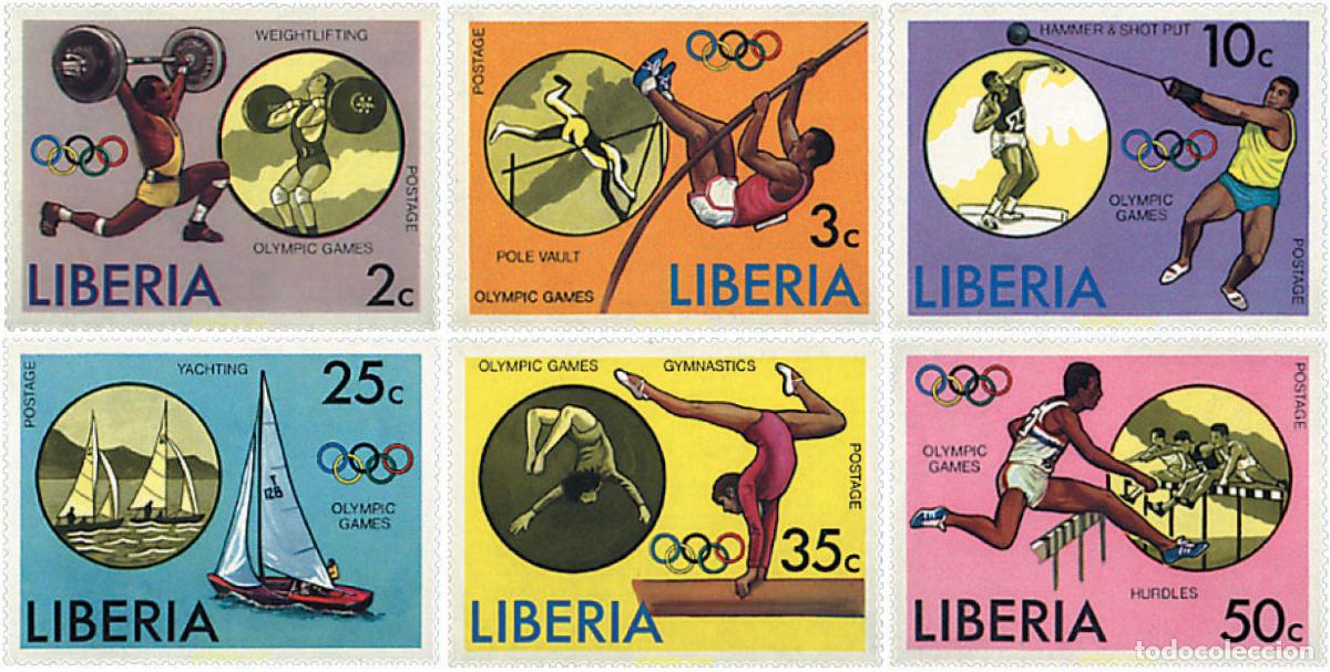 Sellos: 71075 MNH LIBERIA 1976 21 JUEGOS OLIMPICOS VERANO MONTREAL 1976