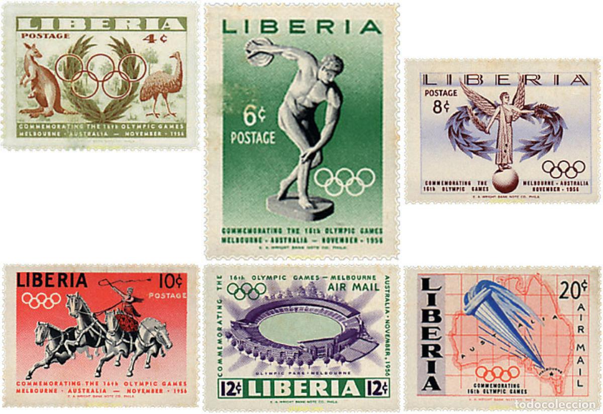 Sellos: 35427 MNH LIBERIA 1956 16 JUEGOS OLIMPICOS VERANO MELBOURNE 1956